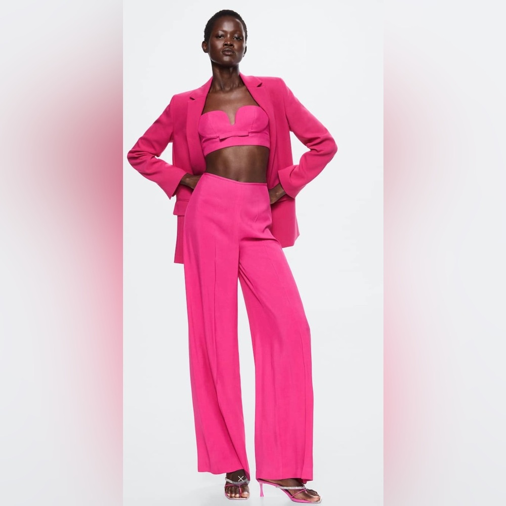 Mango Wide leg fluid pants Size 8
